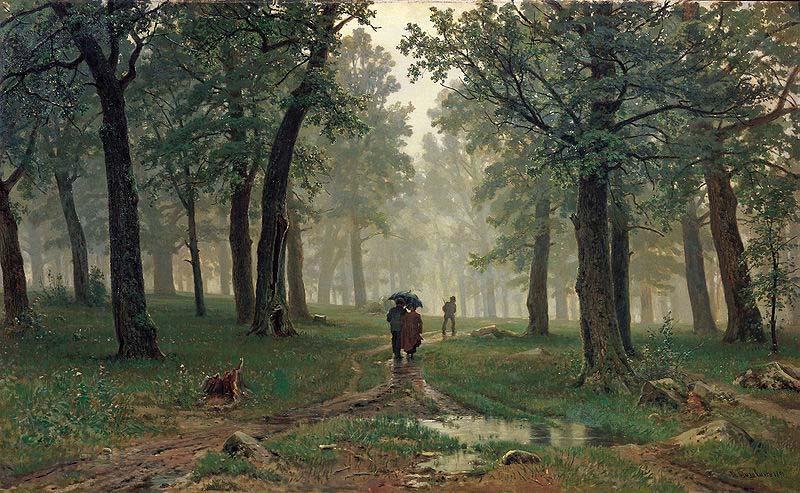 Ivan Shishkin Rain in an Oak Forest